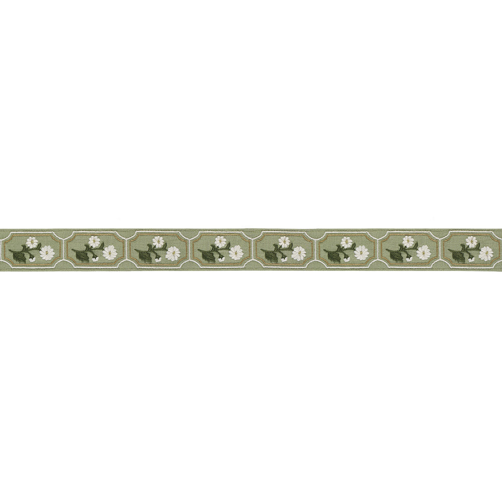 JOLIE HAND EMBROIDERED TAPE | Green