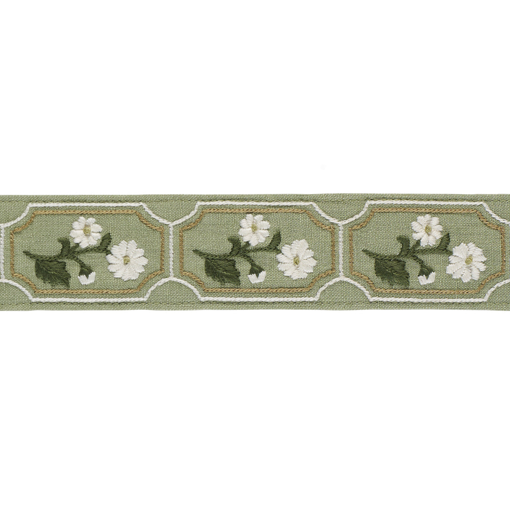 JOLIE HAND EMBROIDERED TAPE | Green