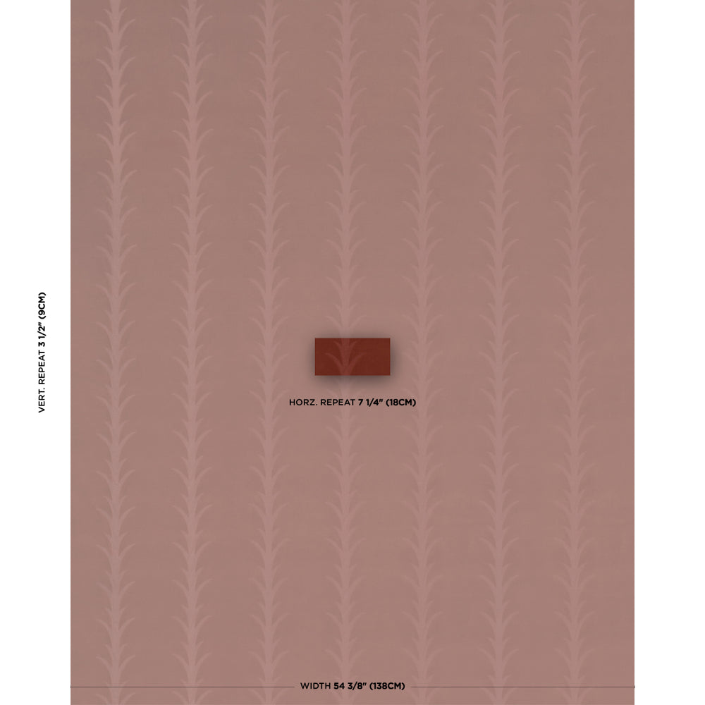 ACANTHUS STRIPE VELVET | Terracotta