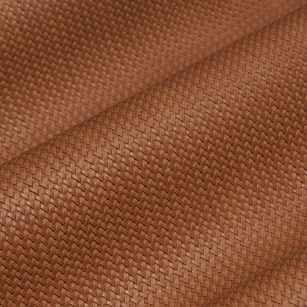 VEGAN LEATHER RATTAN INDOOR/OUTDOOR | Caramel