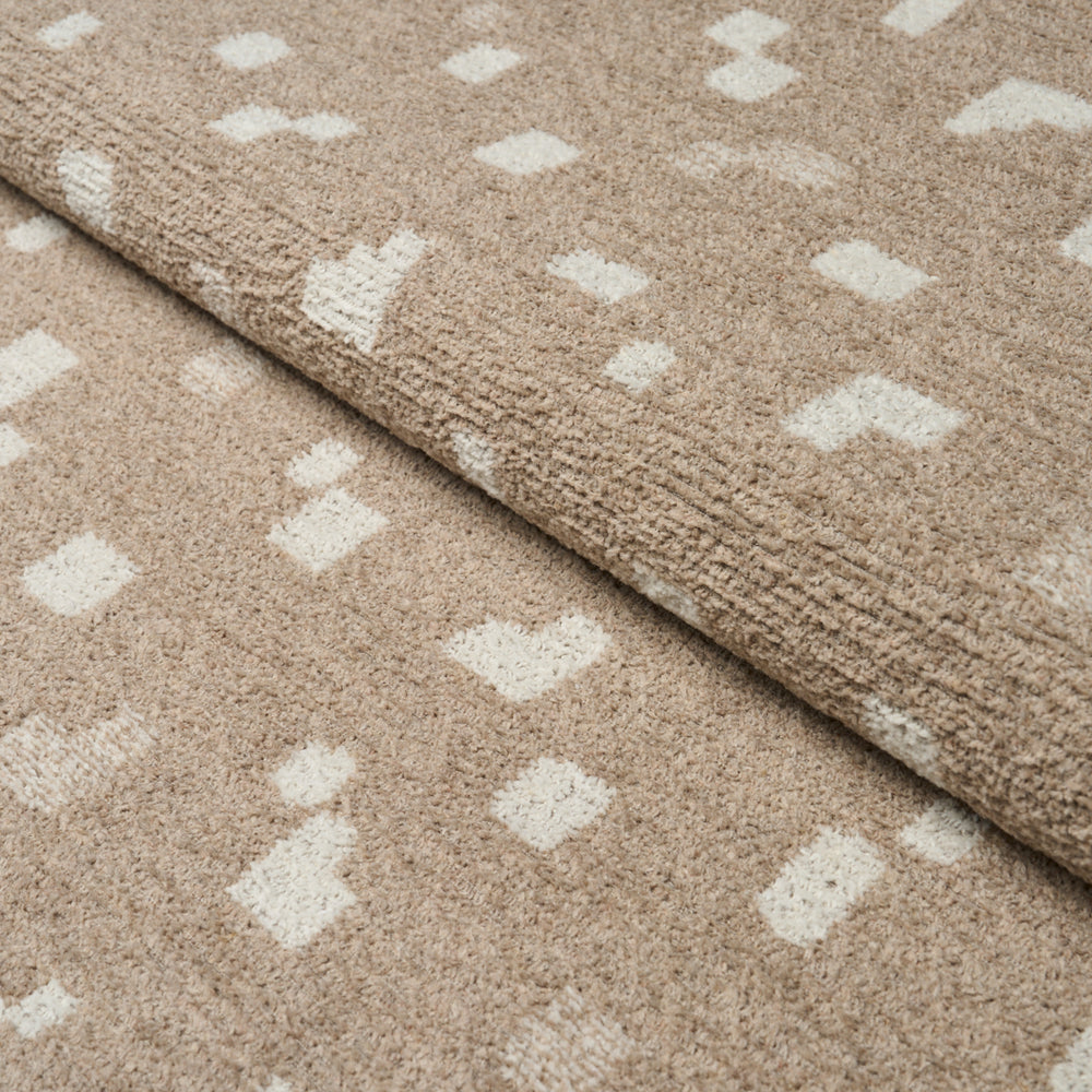 BENI WOOL CHENILLE | Taupe & Ivory