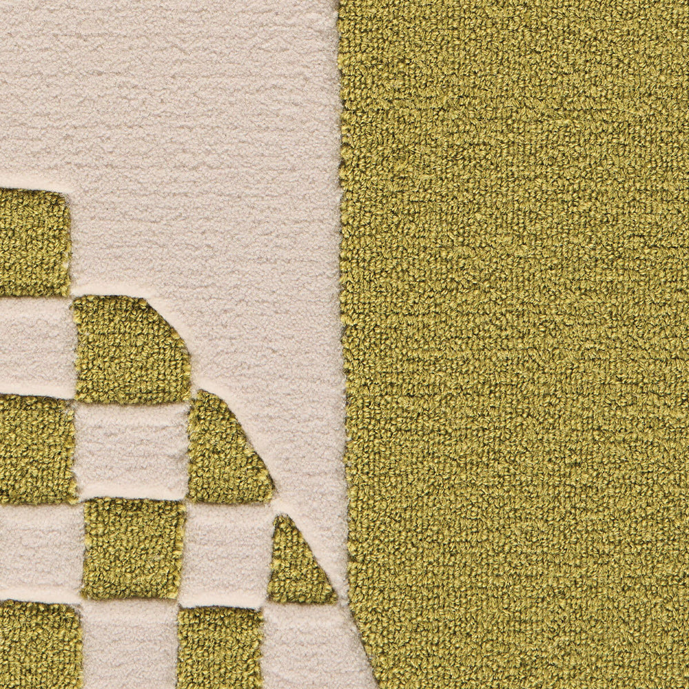 City's Silent Lines Rug | Chartreuse