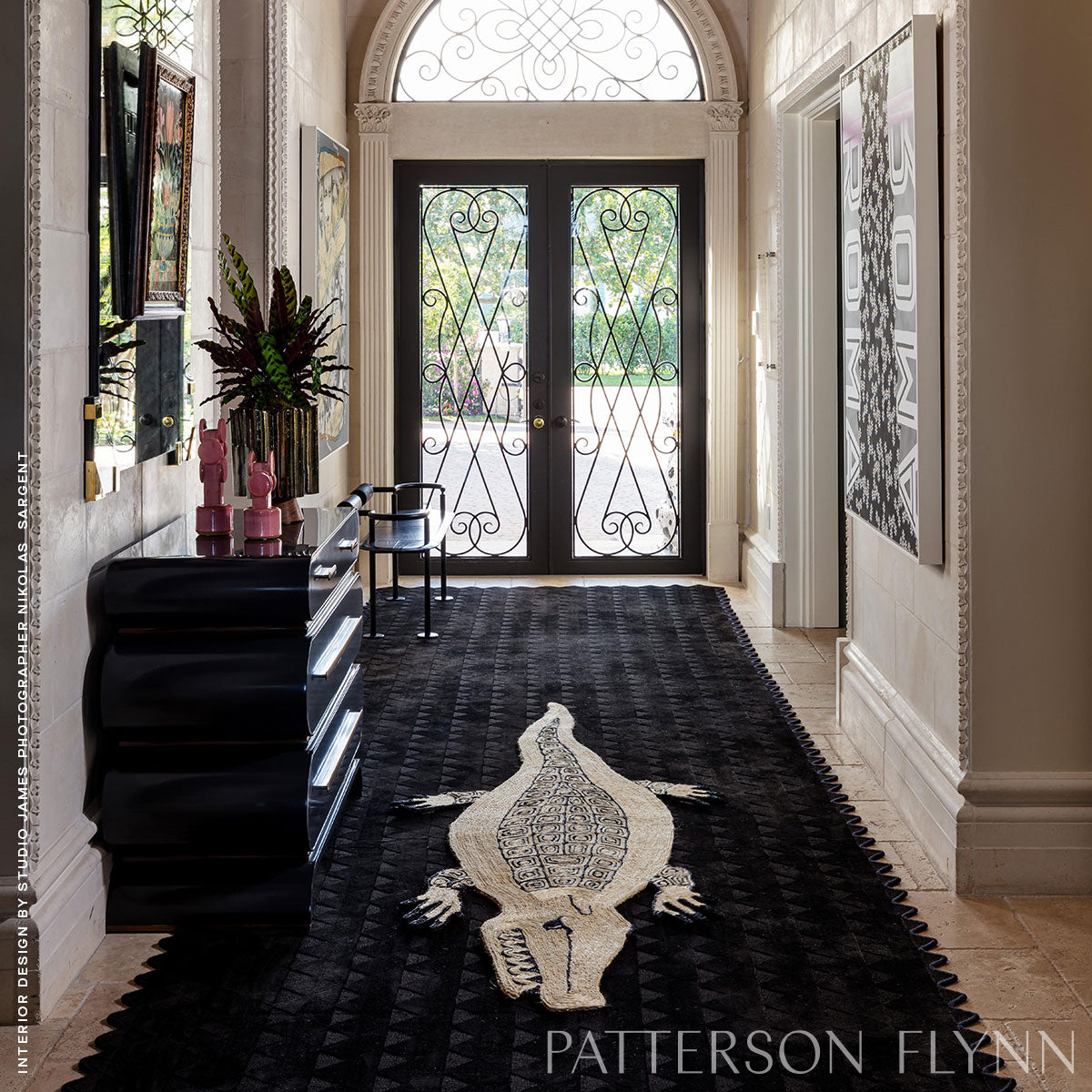 Caiman Rug | Natural/Black