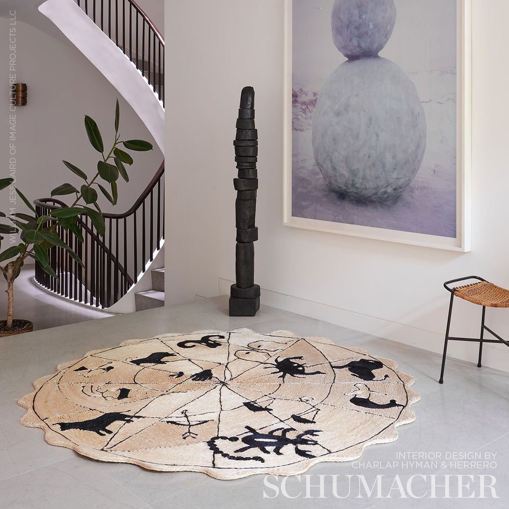 Astrologia Rug | Natural/Black