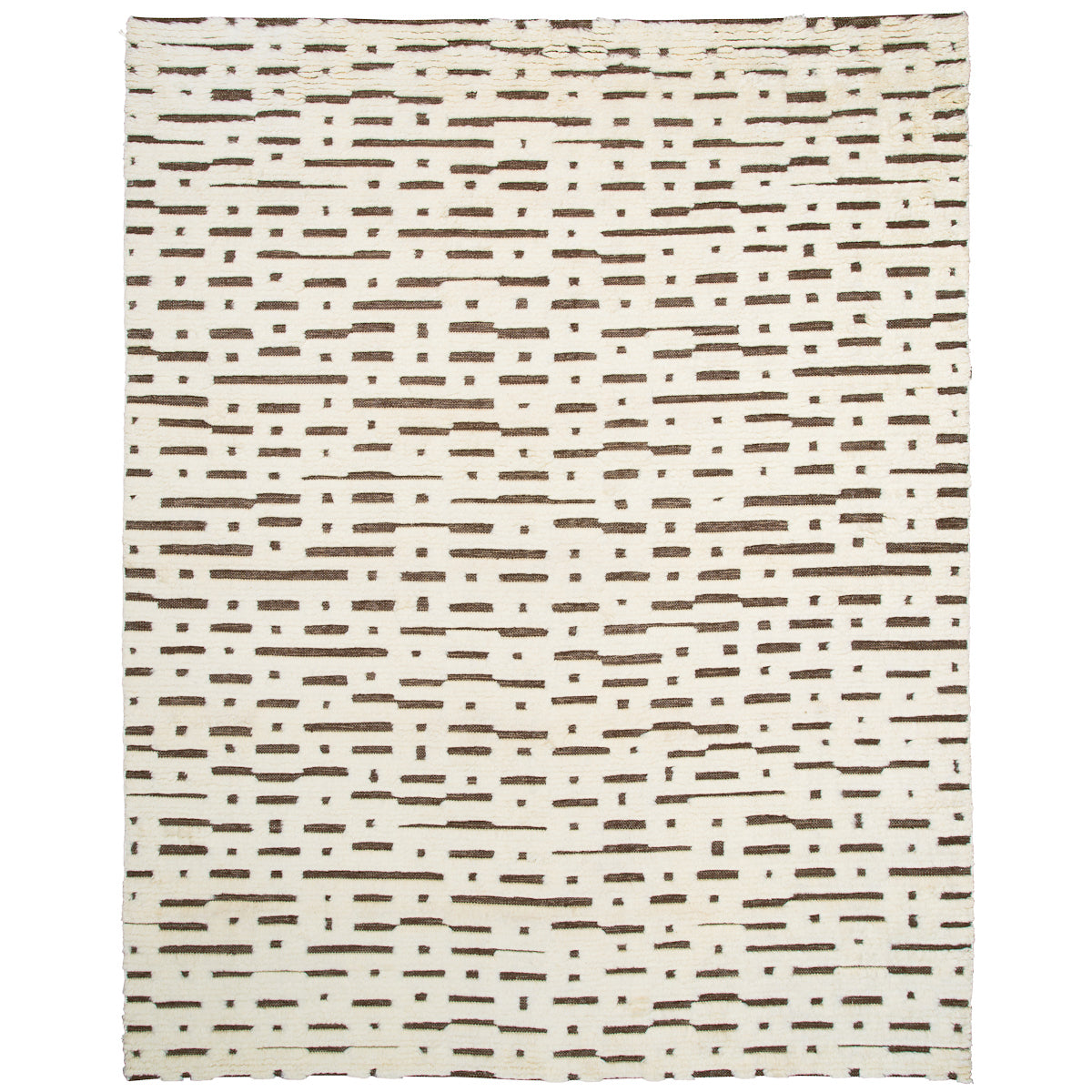 ABSTRACT IKAT RUG | Ivory & Brown