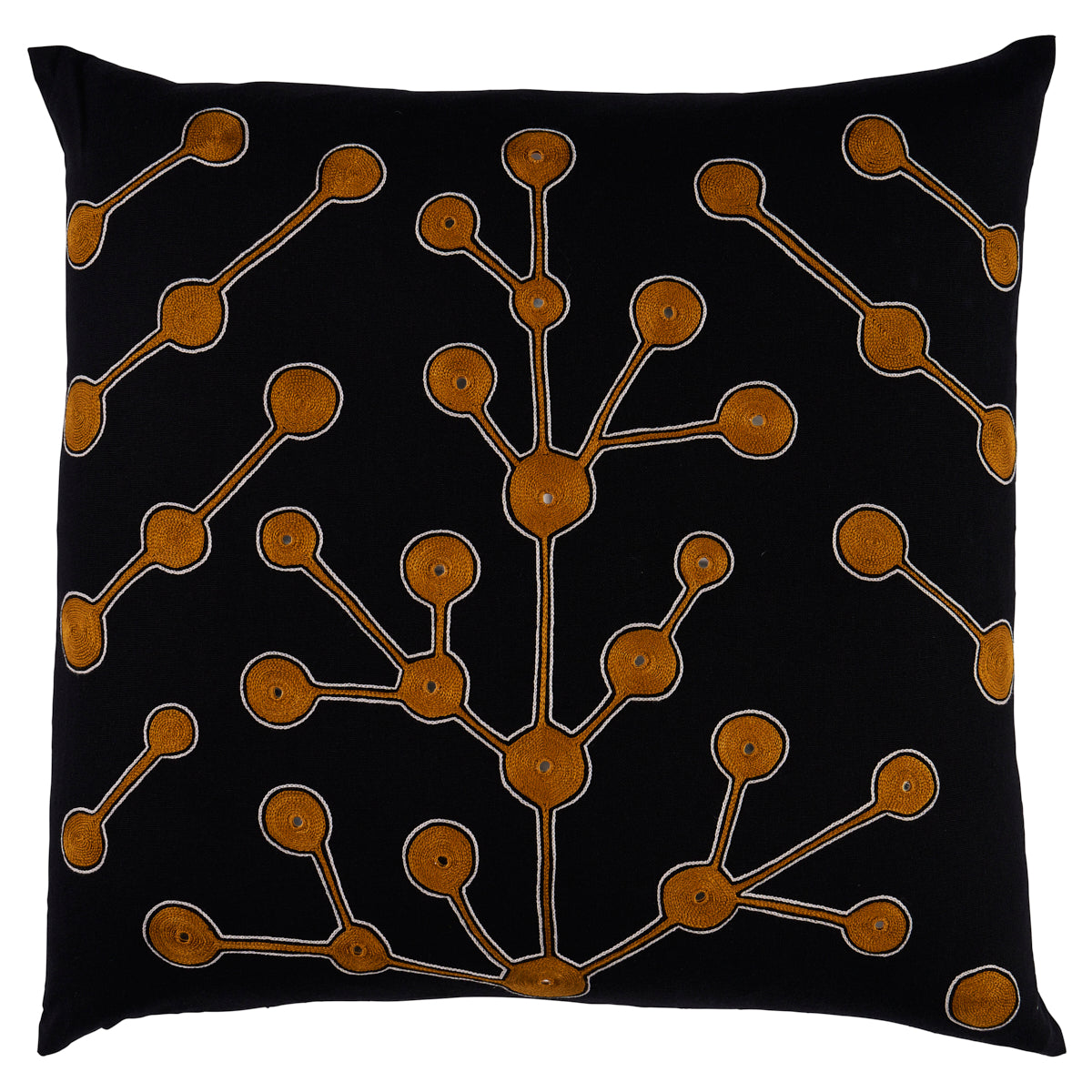 Tree of Life Pillow | Black & Beige