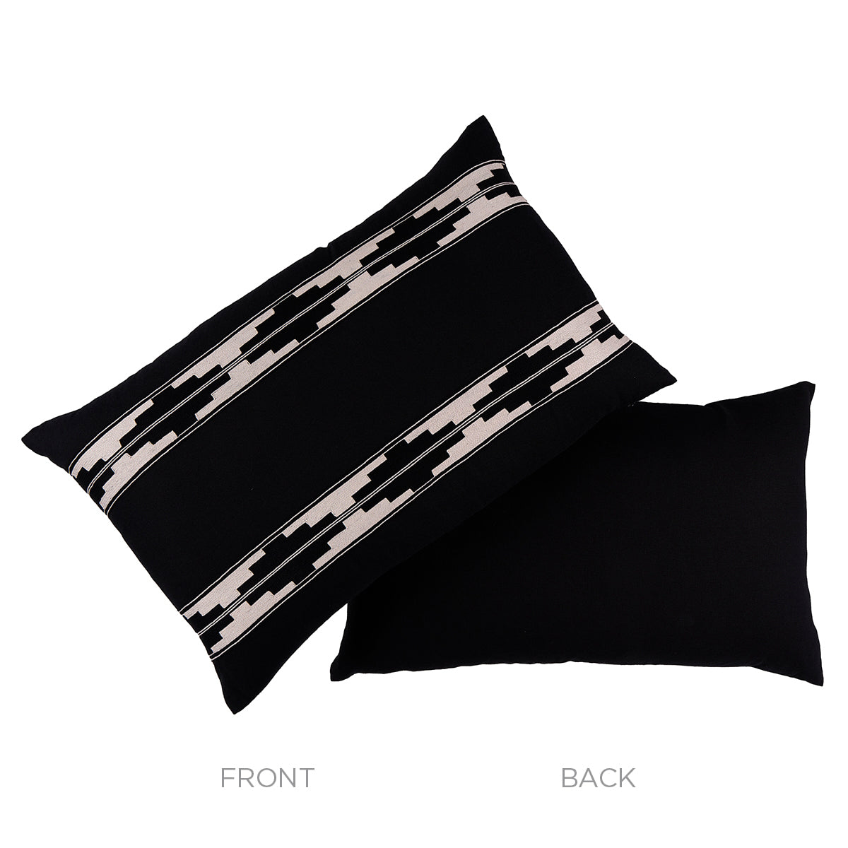 Kilim Pillow | Black & Ivory