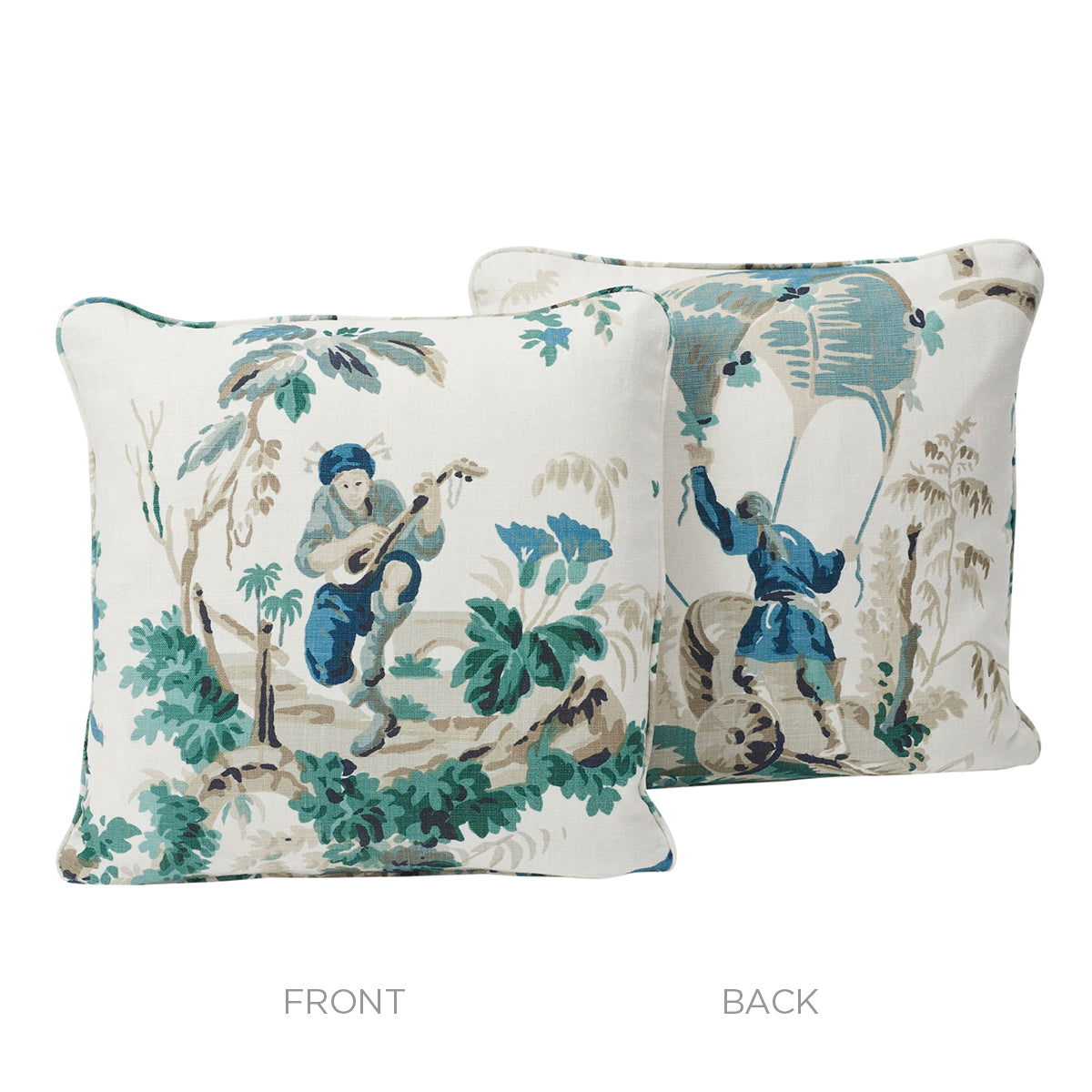 Plaisirs De La Chine Pillow | Emerald