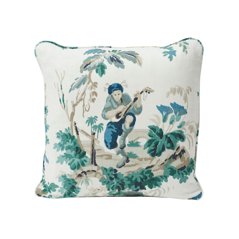 Plaisirs De La Chine Pillow | Emerald