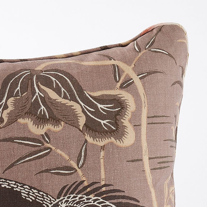 Lotus Garden Pillow | Mocha