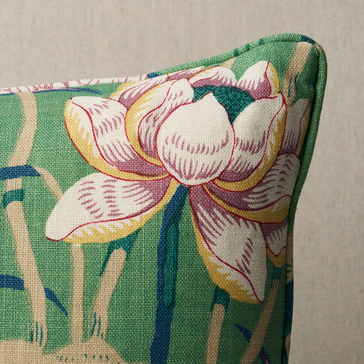 Lotus Garden Pillow | Jade