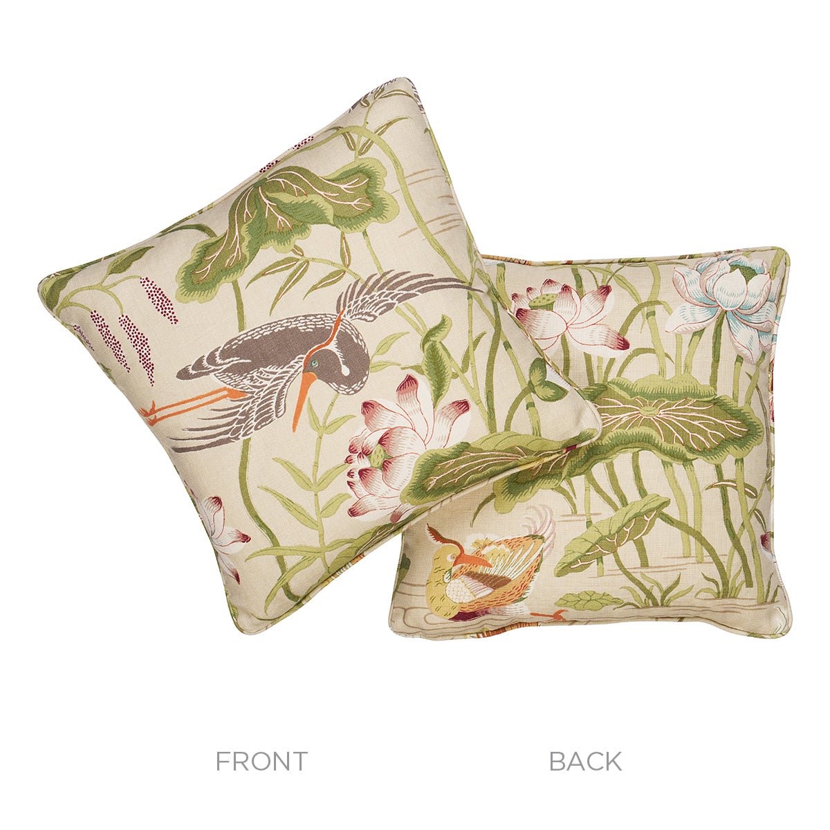 Lotus Garden Pillow | Parchment