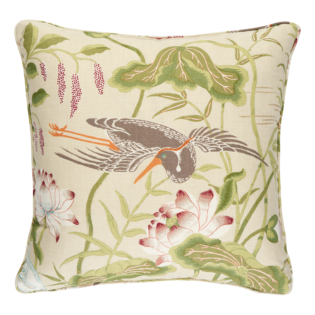 Lotus Garden Pillow | Parchment