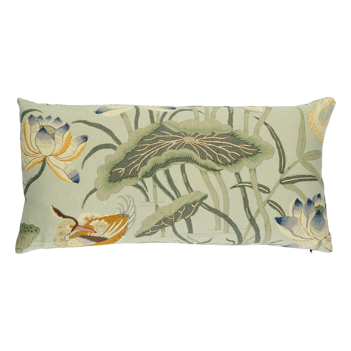 Lotus Garden Pillow | Aqua
