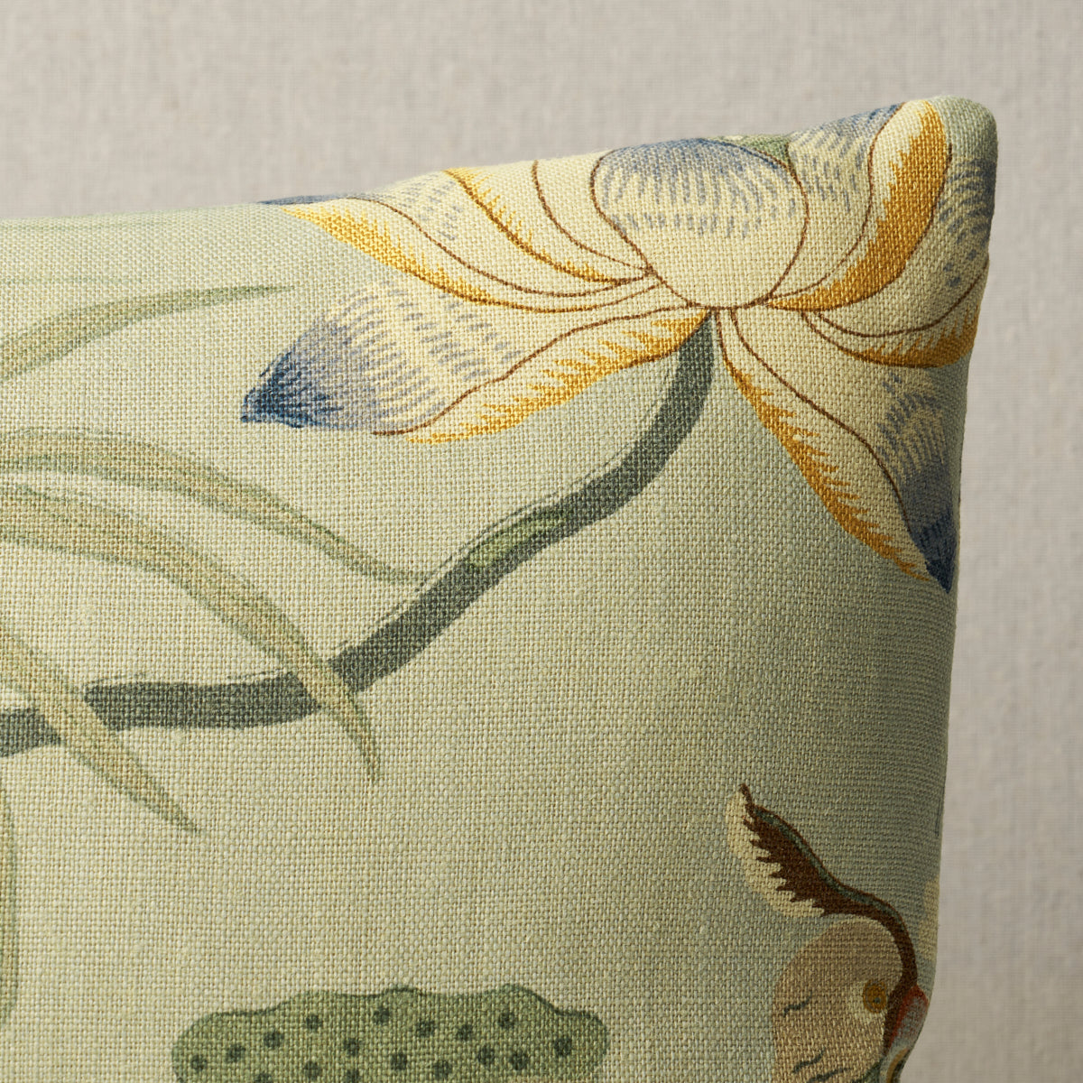 Lotus Garden Pillow | Aqua