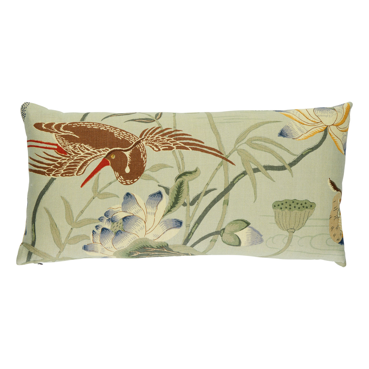 Lotus Garden Pillow | Aqua