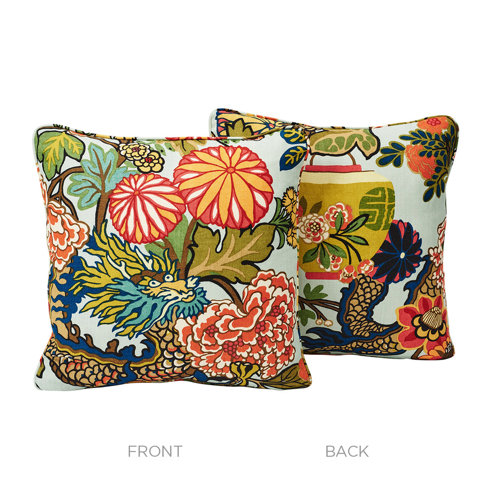 Chiang Mai Dragon Pillow | Aquamarine