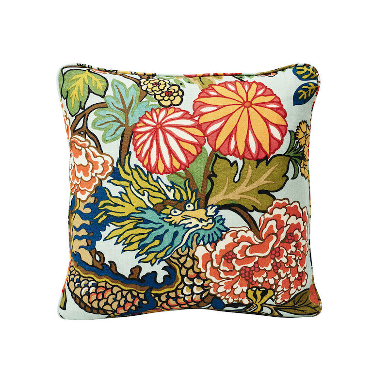 Chiang Mai Dragon Pillow | Aquamarine