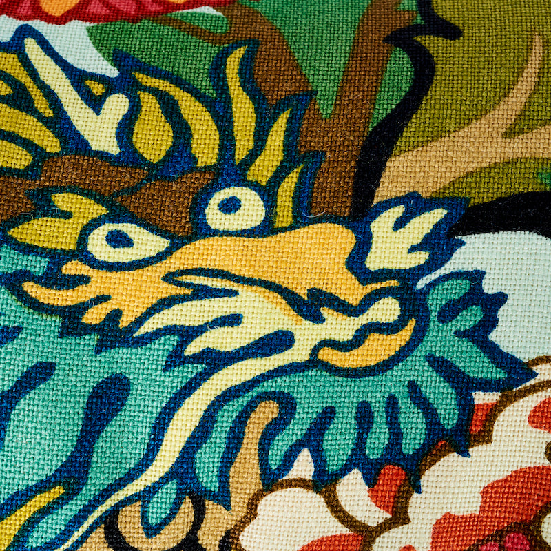 Chiang Mai Dragon Pillow | Aquamarine