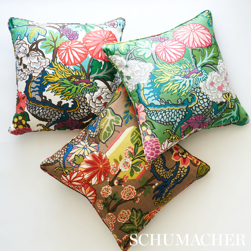 Chiang Mai Dragon Pillow | Mocha