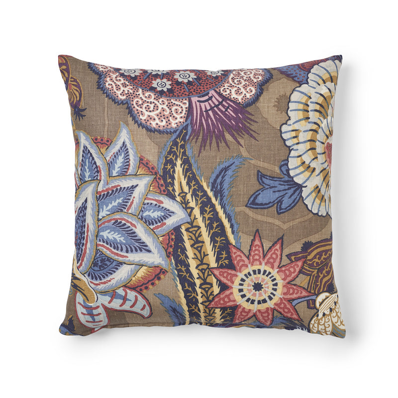 Zanzibar Linen Print Pillow | Cerulean