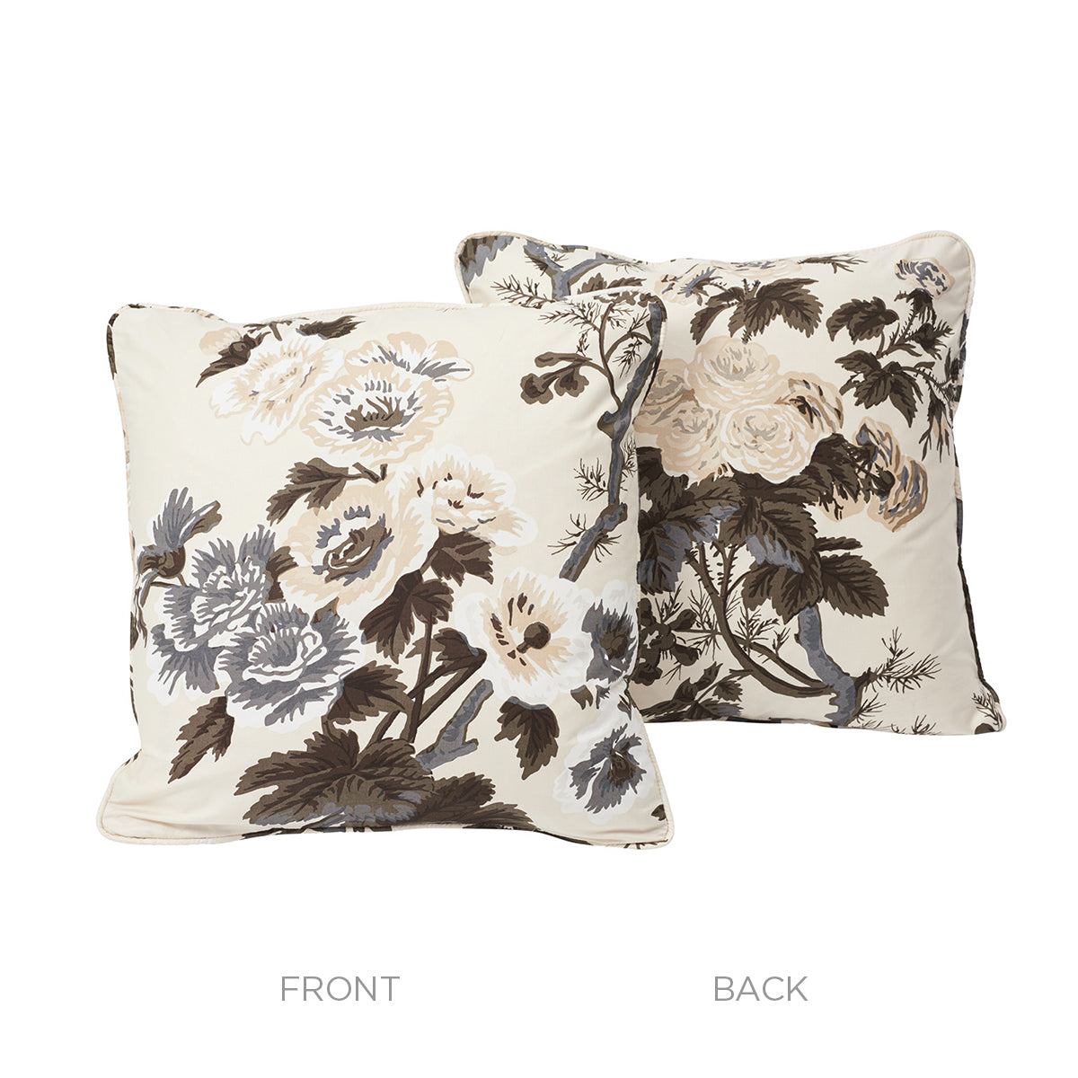 Pyne Hollyhock Pillow | Charcoal