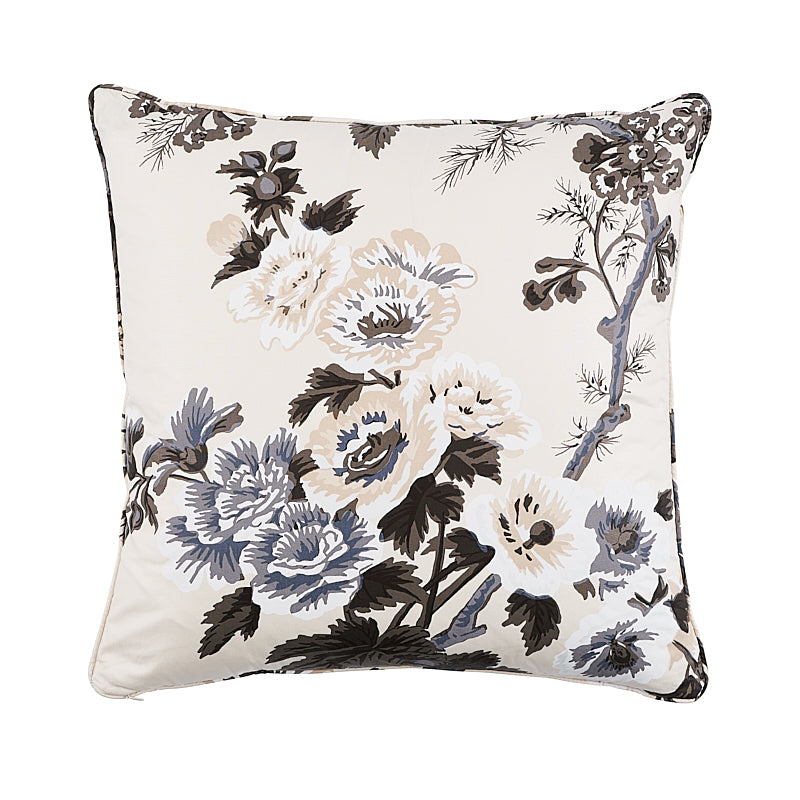 Pyne Hollyhock Pillow | Charcoal