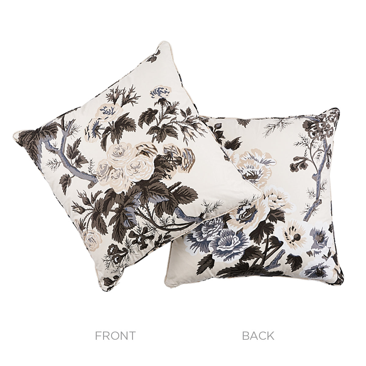 Pyne Hollyhock Pillow | Charcoal