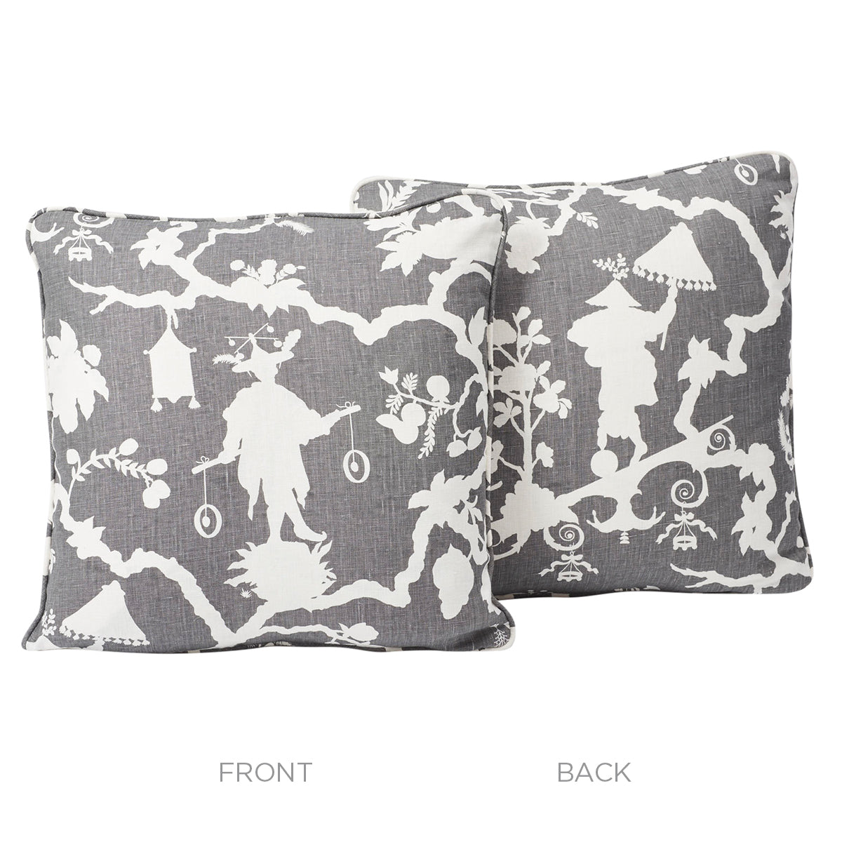 Shantung Silhouette Pillow | Gray