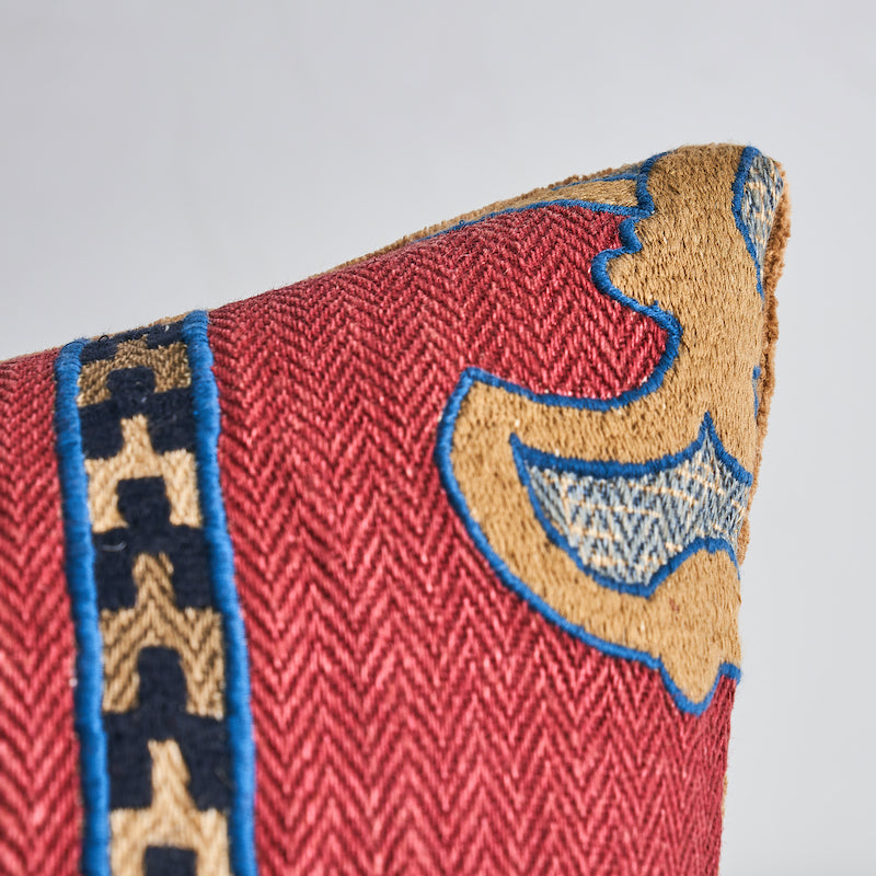 Temara Embroidered Pillow | Pomegranate