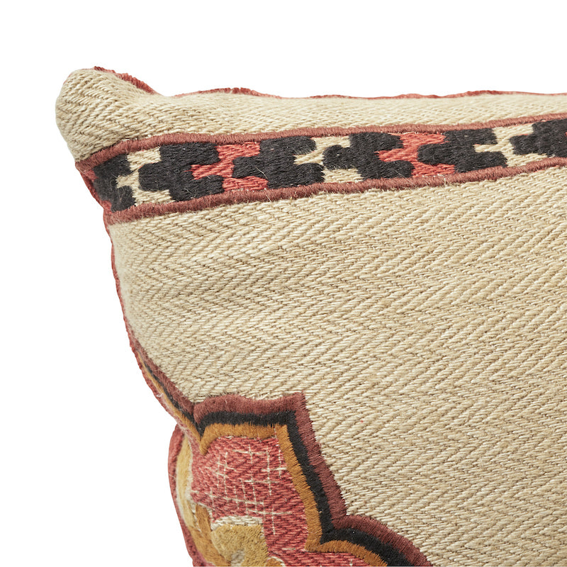Temara Embroidered Pillow | Spice