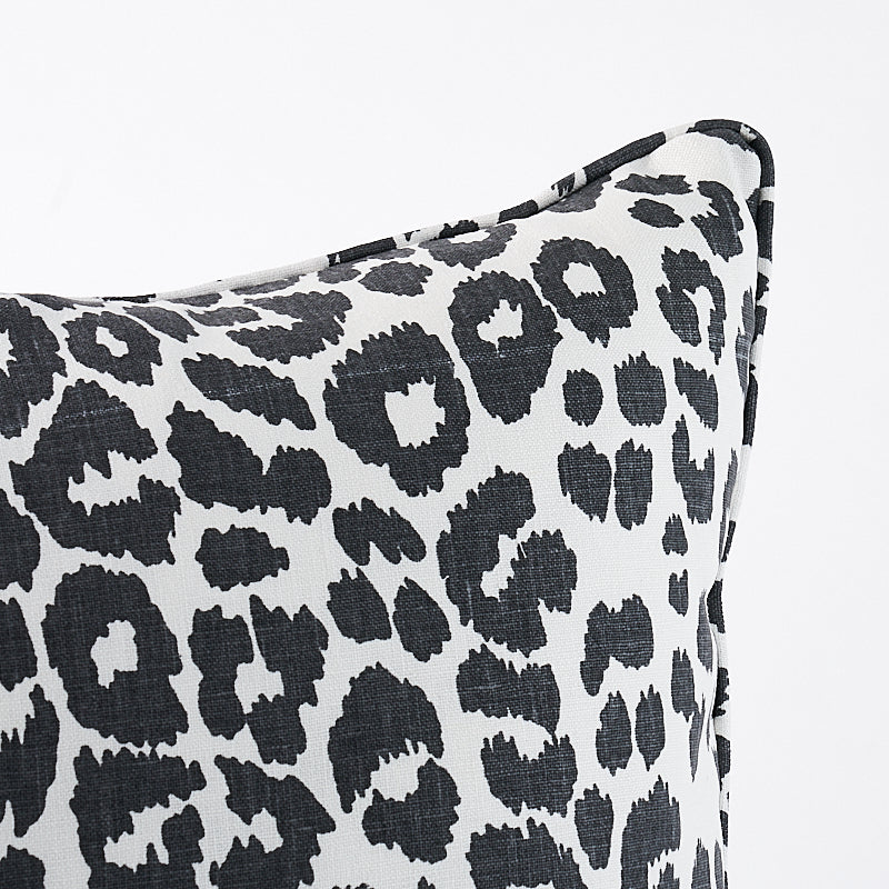 Iconic Leopard Pillow | Graphite