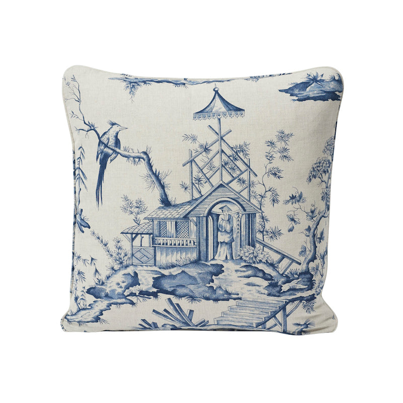 Shengyou Toile Pillow | Indigo
