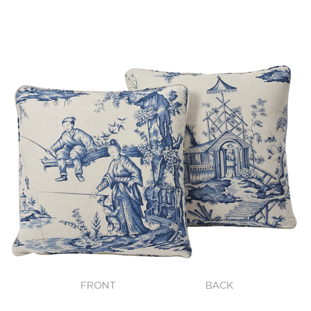 Shengyou Toile Pillow | Indigo