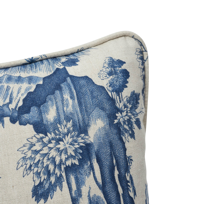 Shengyou Toile Pillow | Indigo Blue