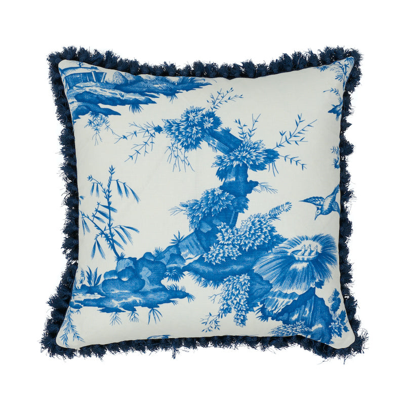 Shengyou Toile Pillow | Blue