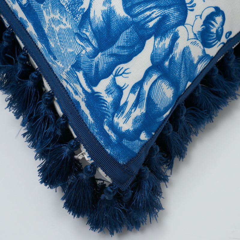 Shengyou Toile Pillow | Blue