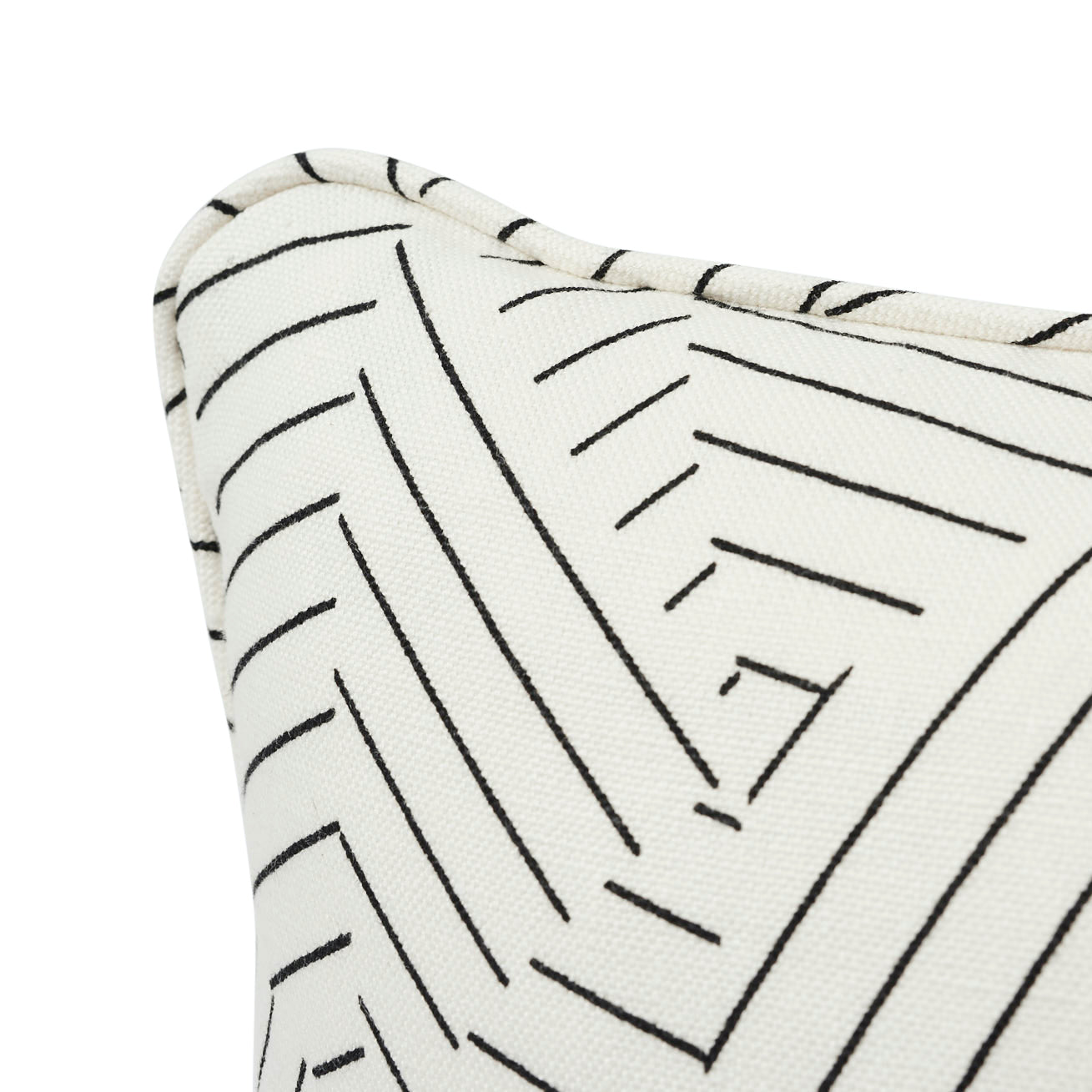 Deconstructed Stripe Pillow | Black & White