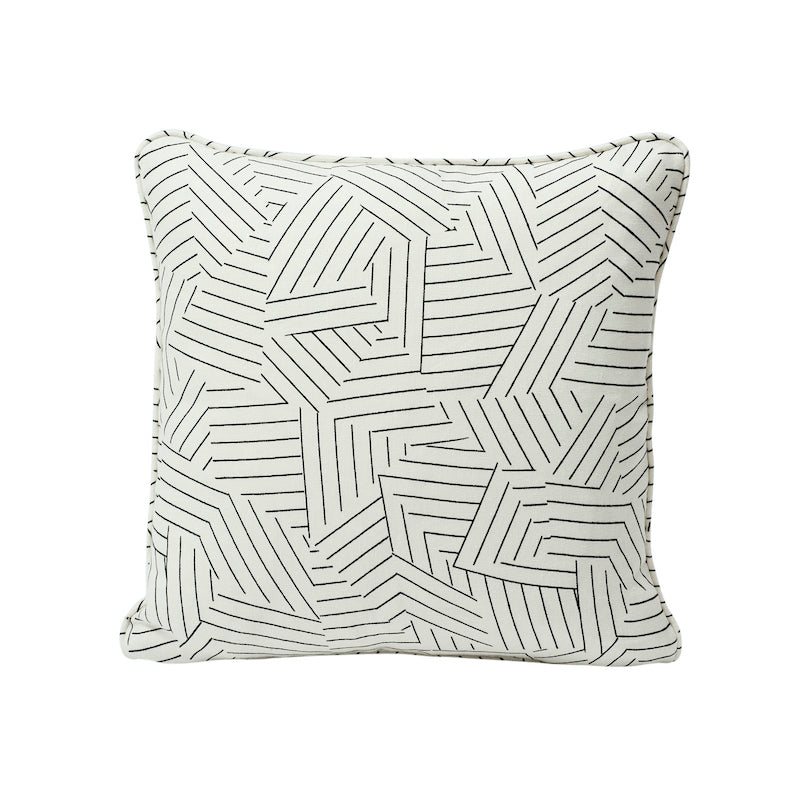 Deconstructed Stripe Pillow | Black & White