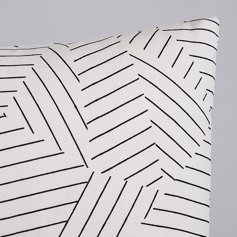 Deconstructed Stripe Pillow | Black & White