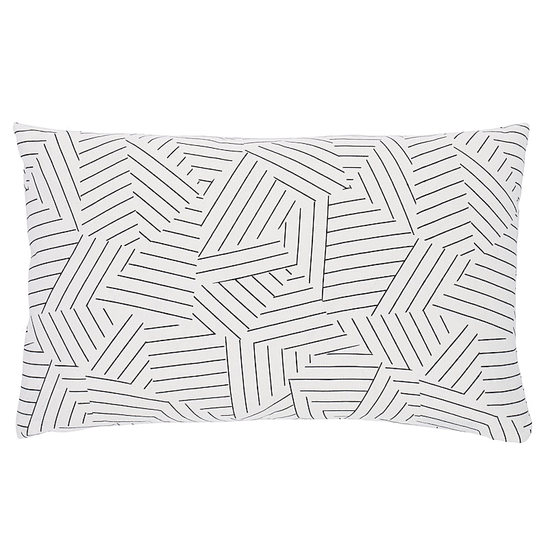 Deconstructed Stripe Pillow | Black & White