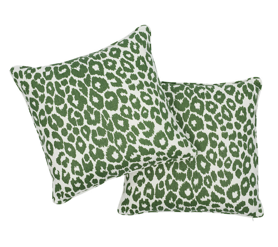 Iconic Leopard Pillow | Green