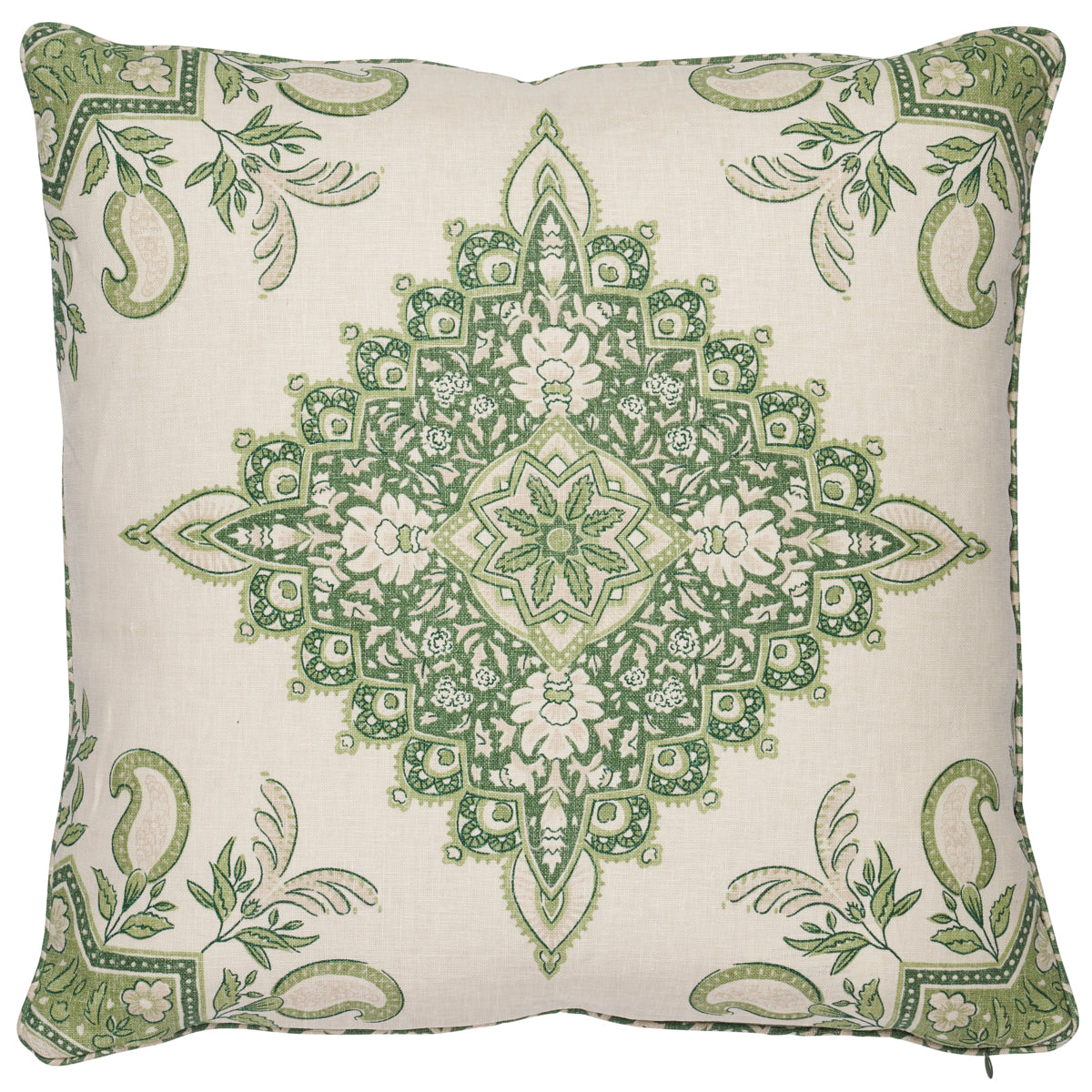 Montecito Medallion Pillow | Leaf Green