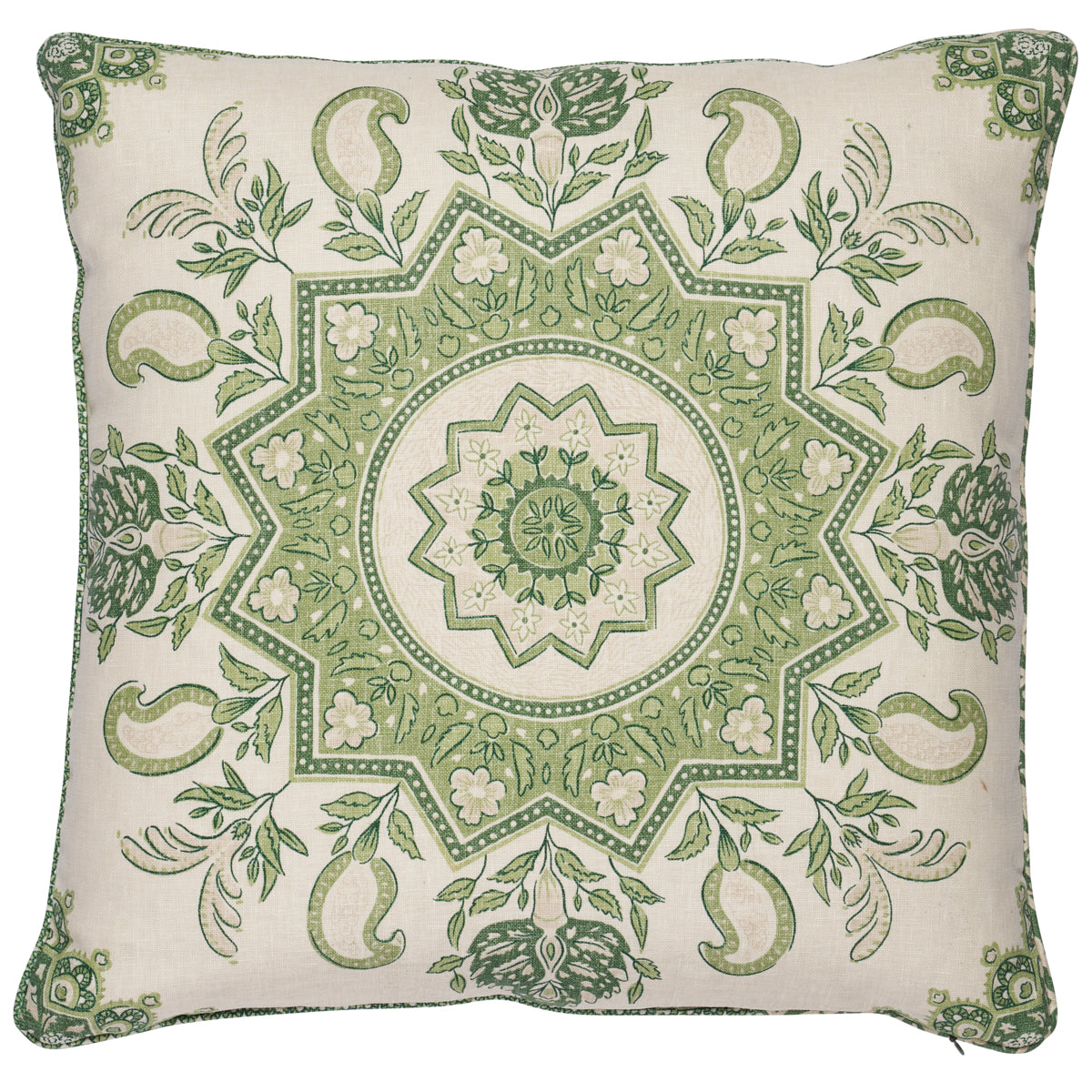 Montecito Medallion Pillow | Leaf Green