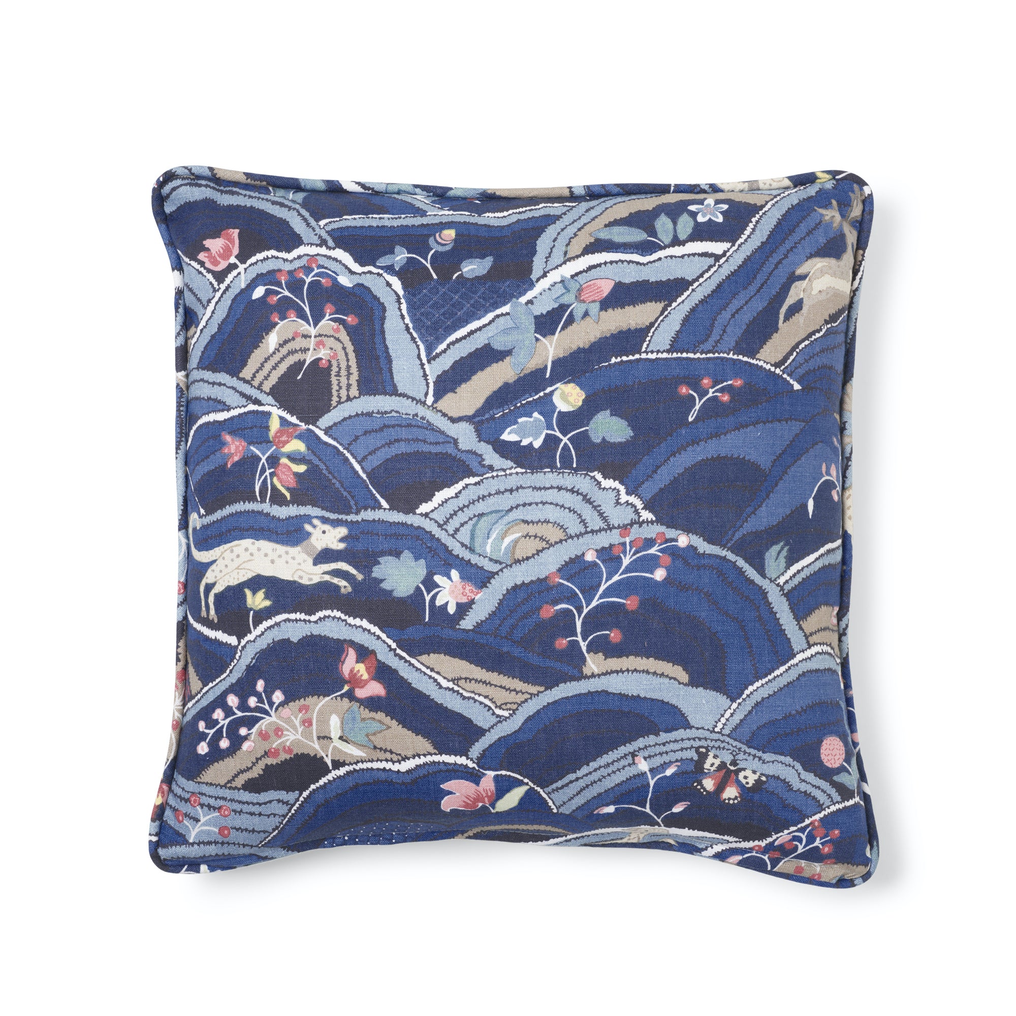 Rolling Hills Pillow | Blue