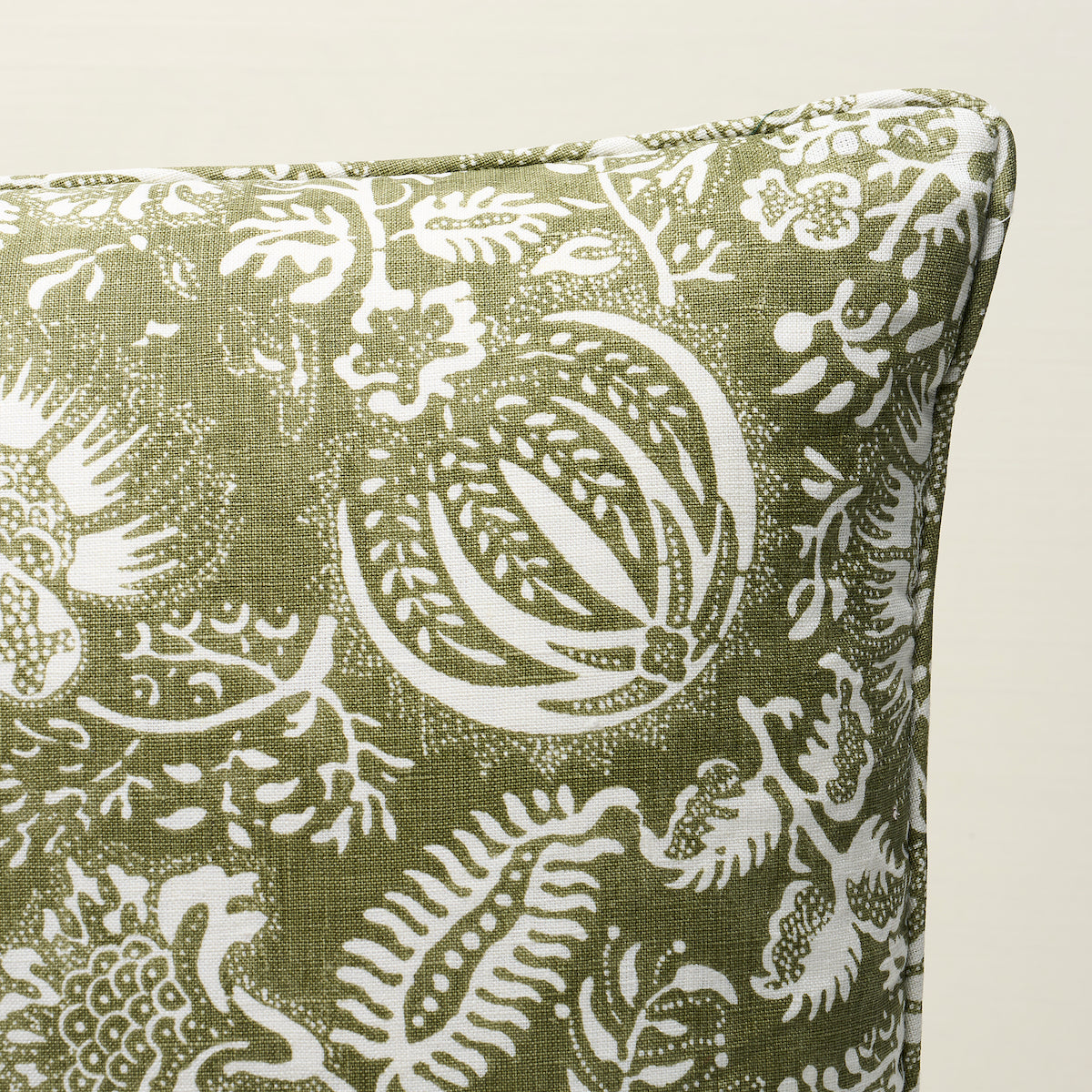 Pomegranate Print Pillow | Olive