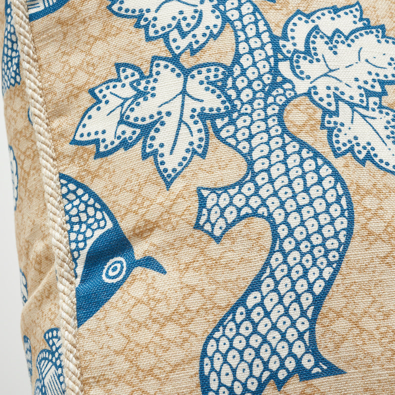 Animalia Pillow | Blue & Natural