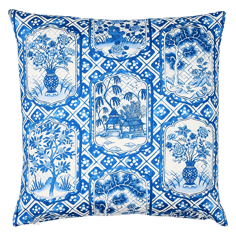 Ting Ting & Bodhi Tree Pillow | Blue & Pink