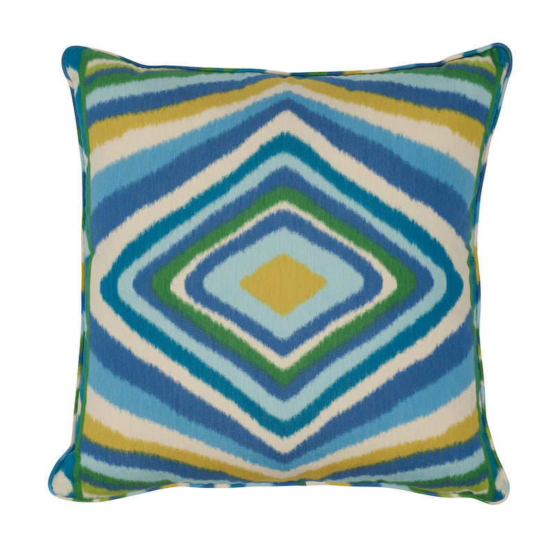 Terence Ikat Pillow | Peacock