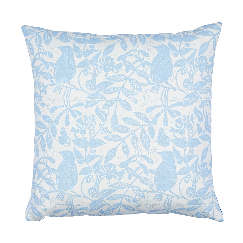 Bird & Bee + Fern Pillow | Sky